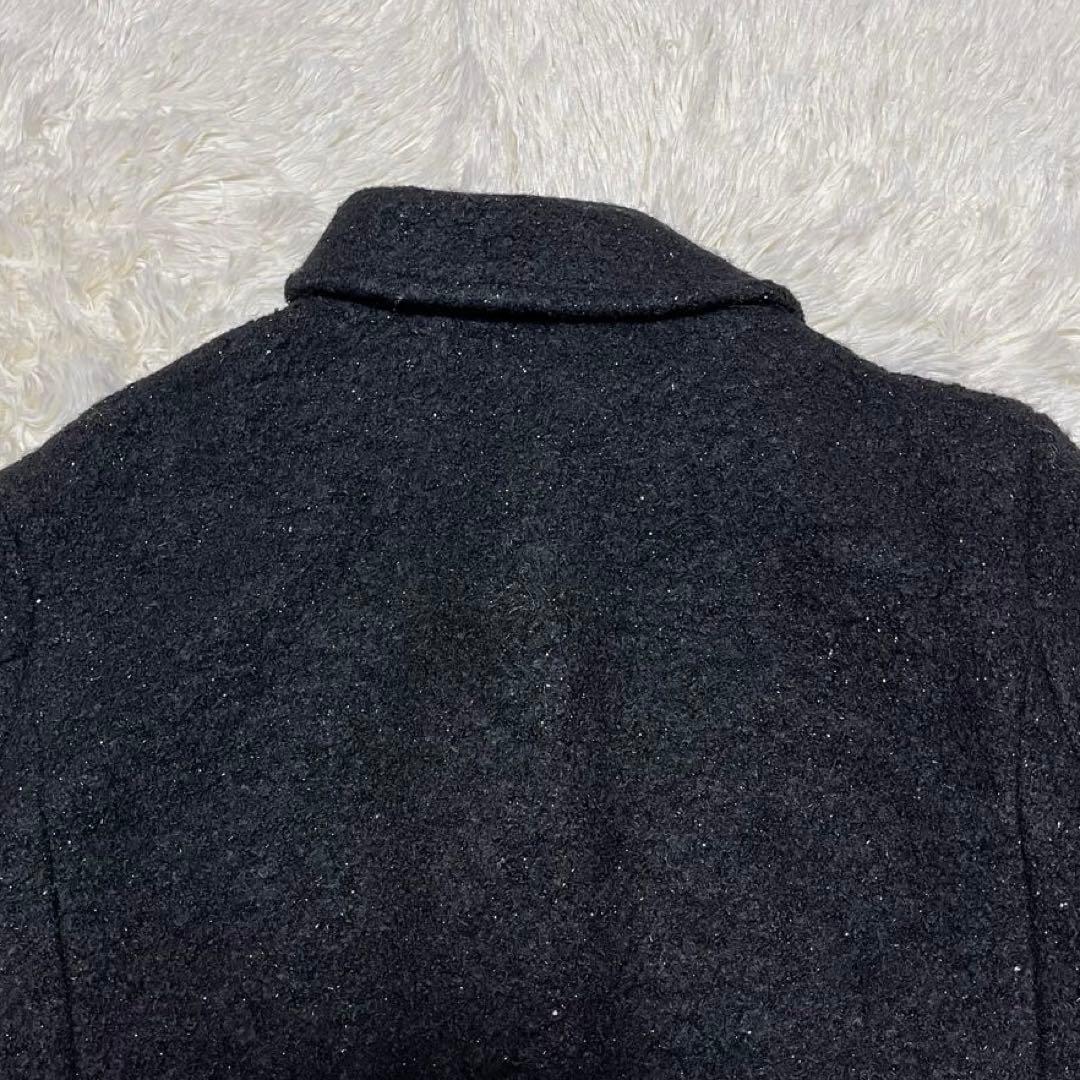 Natural Beauty Basic 圧縮ツイードジャケット ブラック　ラメ