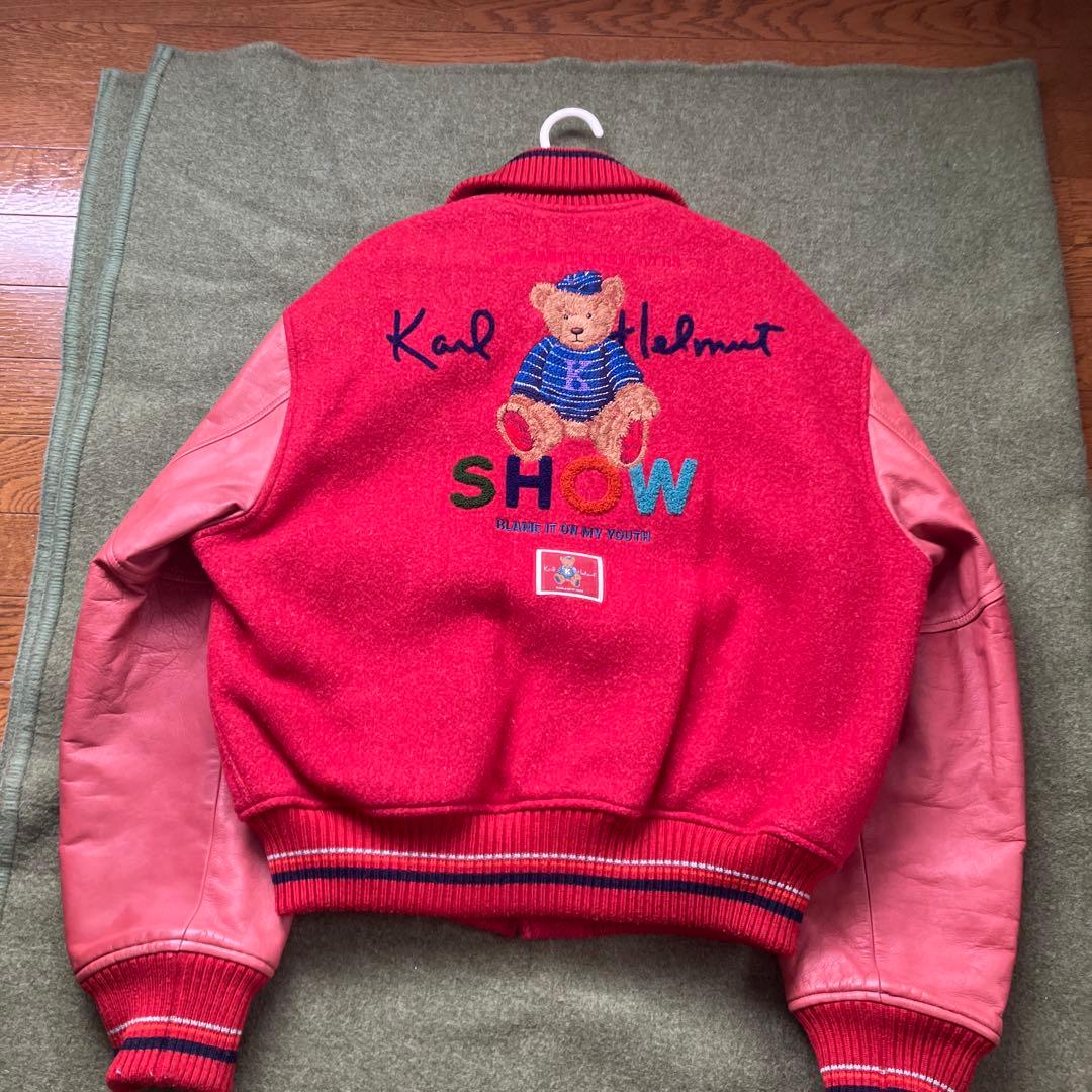 Karl Helmut スタジャン 赤 ピンク