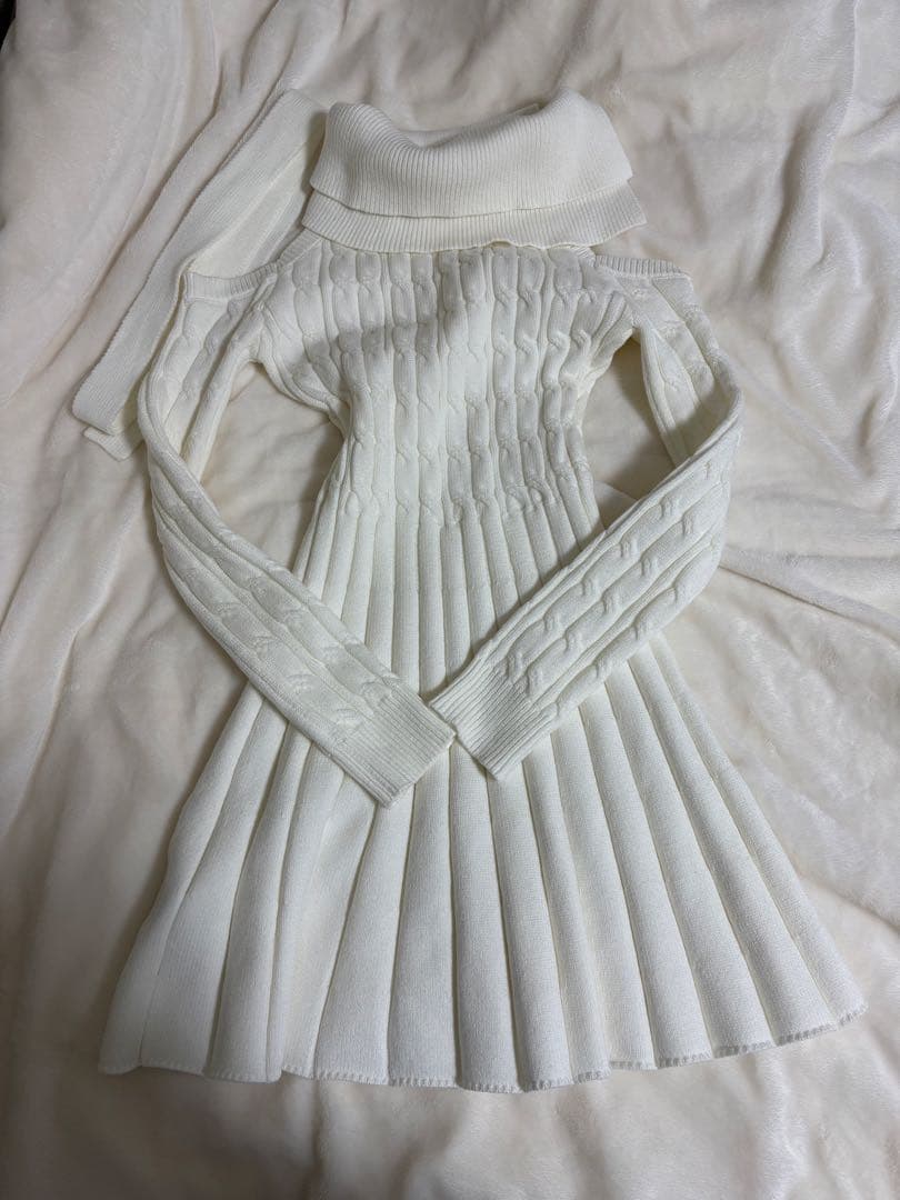 darich アメスリフレアニットミニワンピース