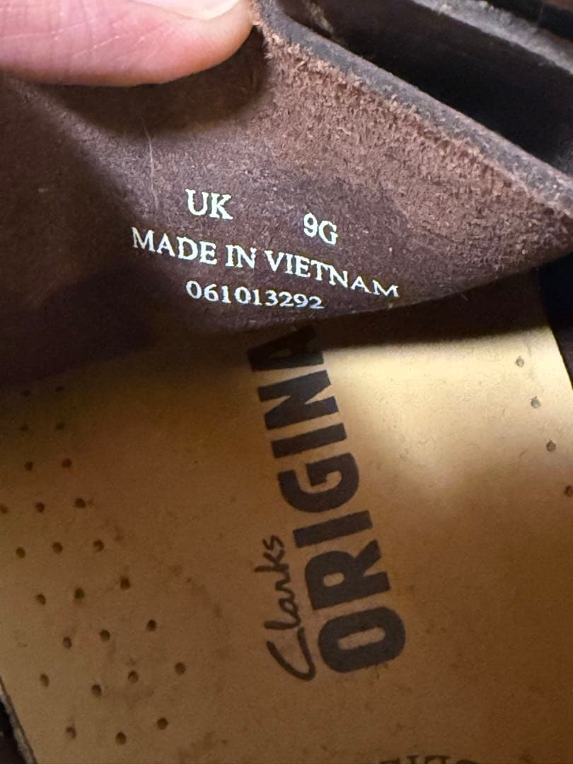 美品　クラークス ワラビー ロック　ROCK EBONY LEATHER 2 7