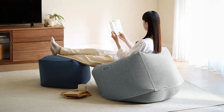 無印良品 体にフィットするソファ　ビーズクッション　カバー付き美品