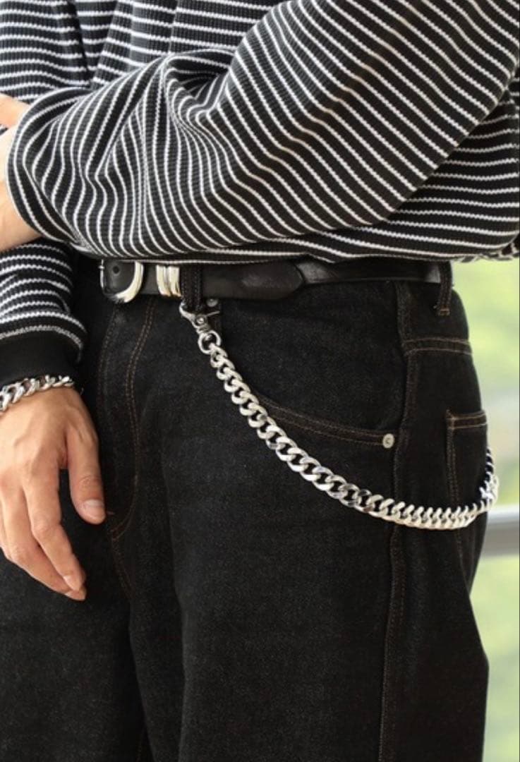 シルバー ウォレットチェーン　全長約53cm