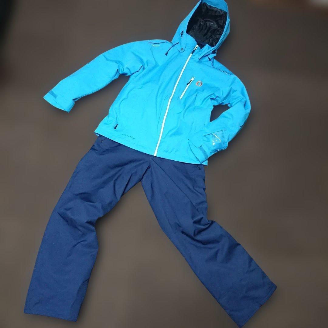 送料無料【ONYONE】水色×ネイビースキーウェア上下まとめ O/O