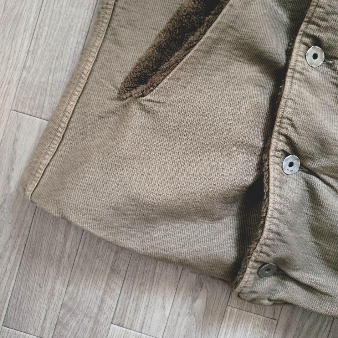 希少 KAPITAL 完売品 細コーデュロイ ボアベスト シンチバック