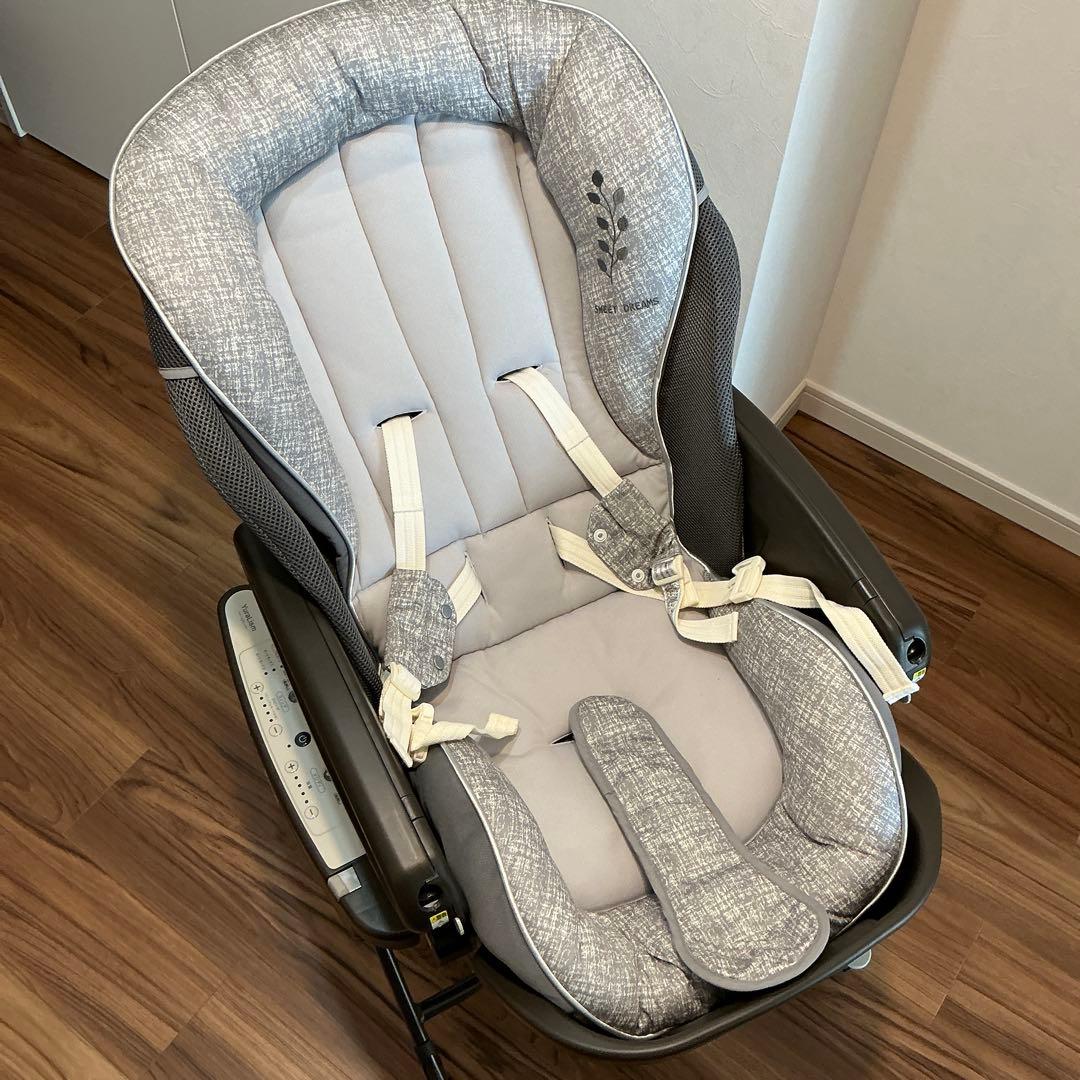 Aprica 電動ベビーラック メランジグレー　ユラリズムオートライト　箱付