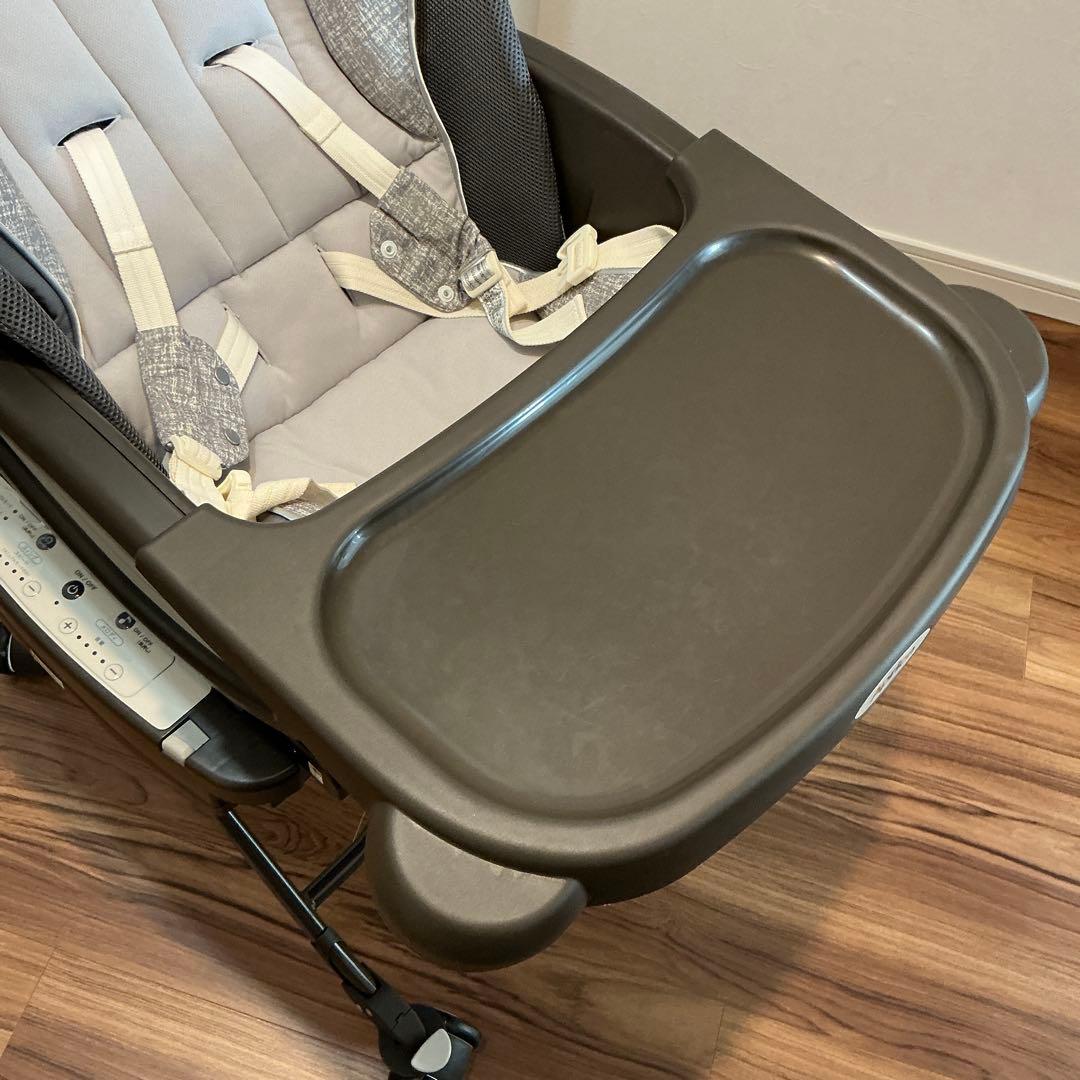 Aprica 電動ベビーラック メランジグレー　ユラリズムオートライト　箱付