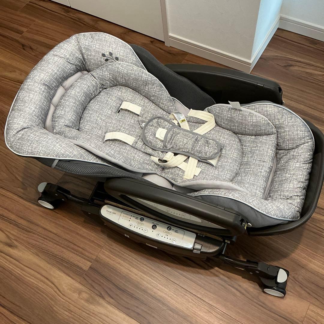 Aprica 電動ベビーラック メランジグレー　ユラリズムオートライト　箱付