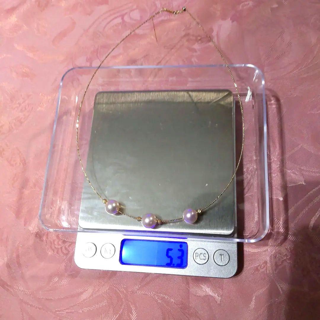 マルコちゃん【未使用】ＧＳＴＶ １８Ｋ ＹＧ アコヤ真珠 オメガネックレス