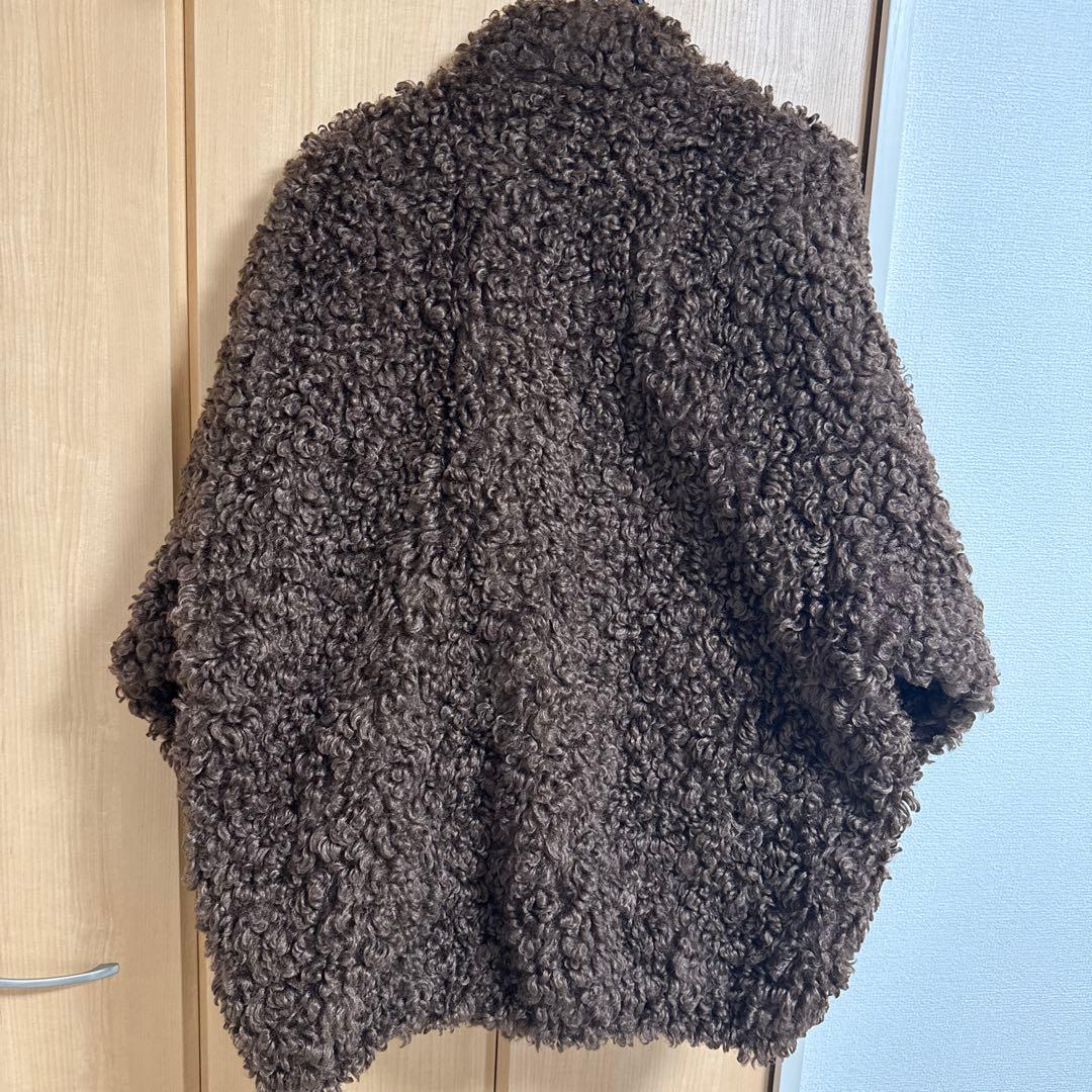 CLANE CURL FUR SHORT COAT ブラウン