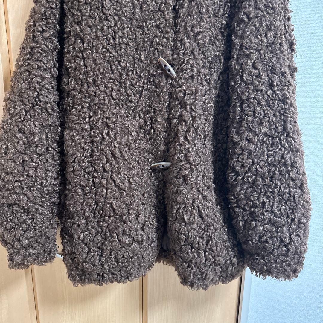 CLANE CURL FUR SHORT COAT ブラウン