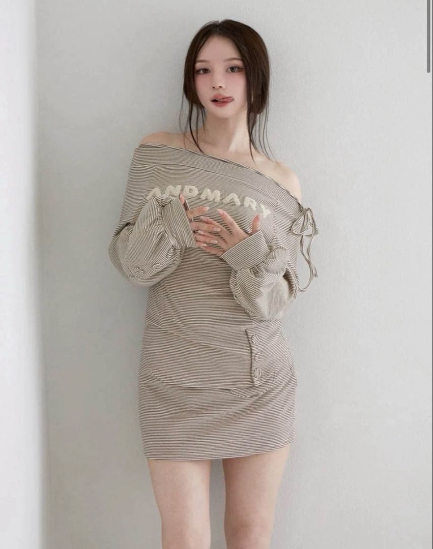 ワンピース andmary Ivy loose set up beige