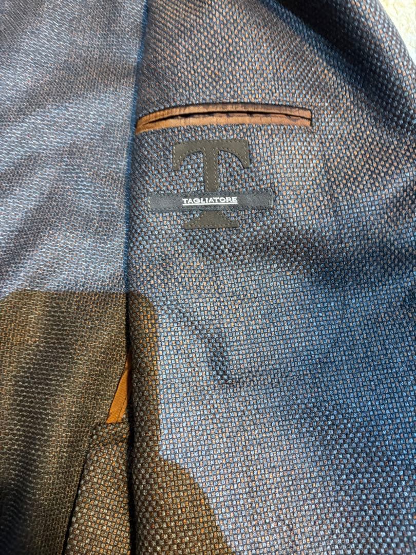 イタリア製 ブラウン ヘリンボーンブレザー