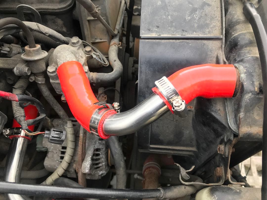 【しん様オーダー専用】ジムニーJA11ラジエターホース3点setSUSパイプMT