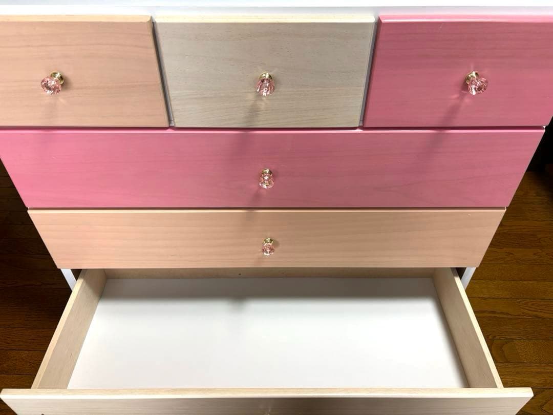 ※引き取り限定※ ニトリ　チェスト　タンス　ローチェスト　ピンク