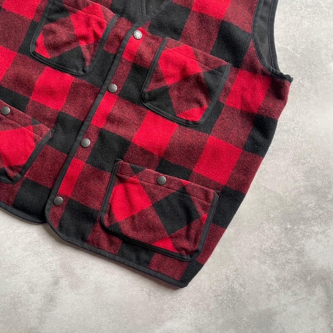 フェローズ バッファローチェック ハンディングベスト ウール XL 日本製