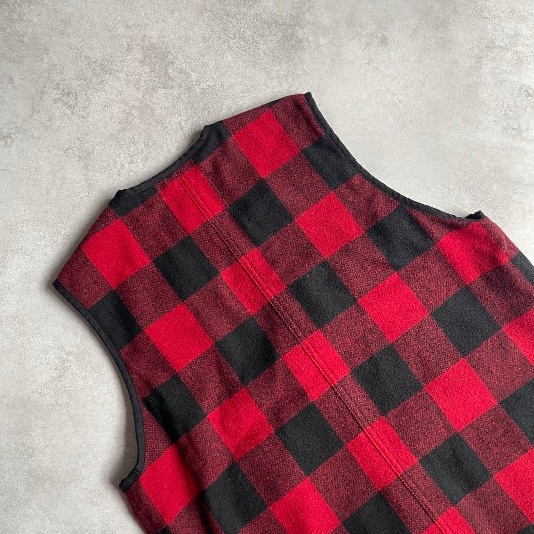 フェローズ バッファローチェック ハンディングベスト ウール XL 日本製