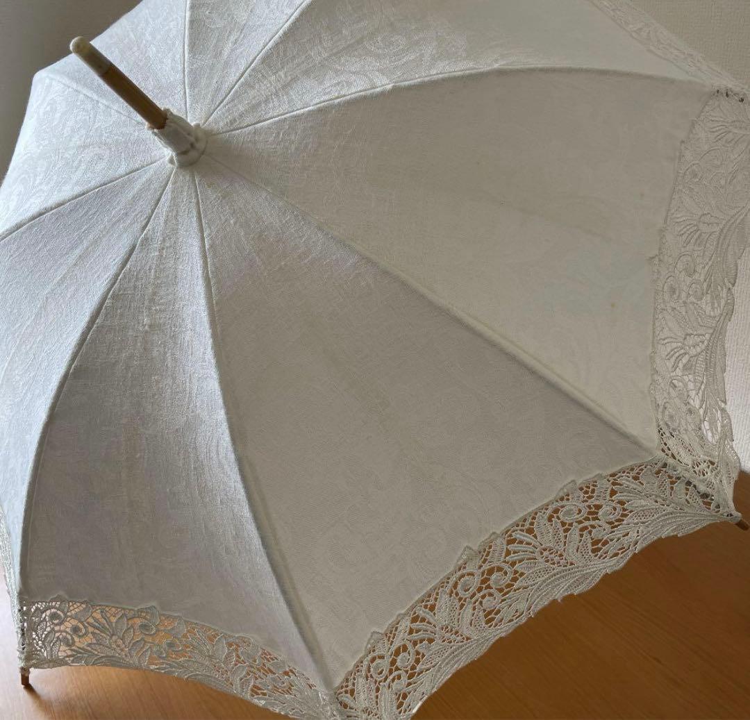 【8月末で出品終了】近沢レース　日傘　ホワイト