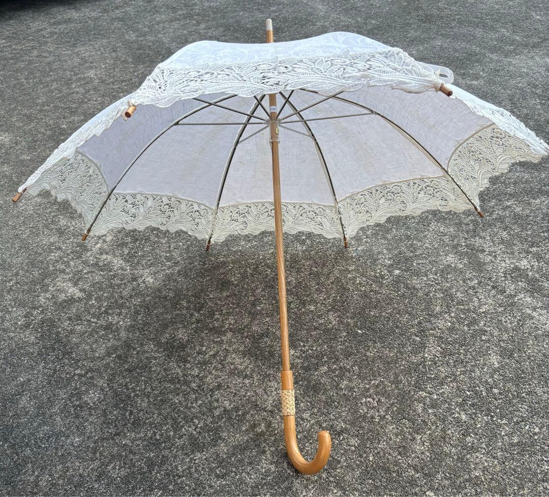 【8月末で出品終了】近沢レース　日傘　ホワイト