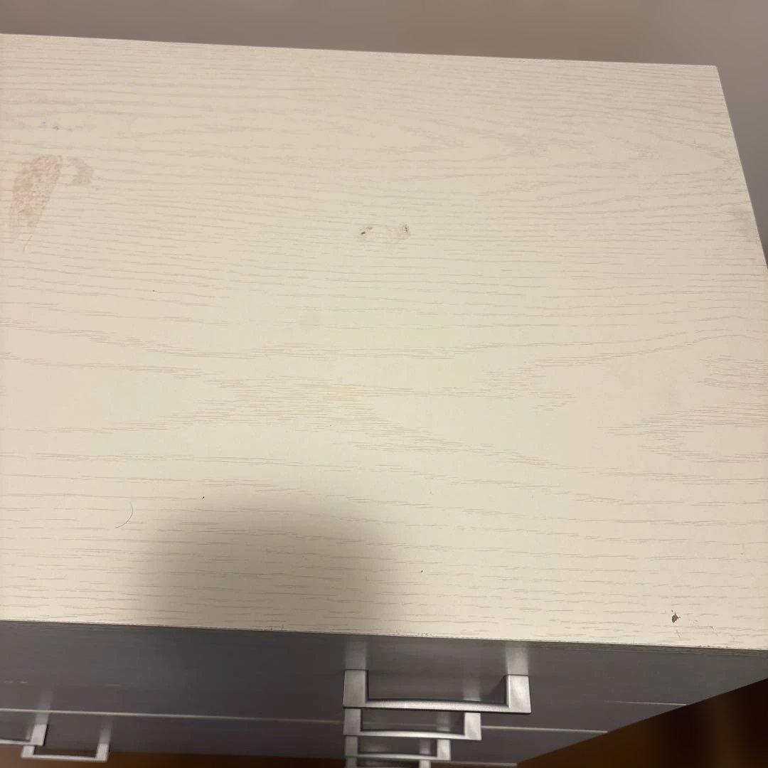 ニトリ　ホワイト 木製 チェスト 4段