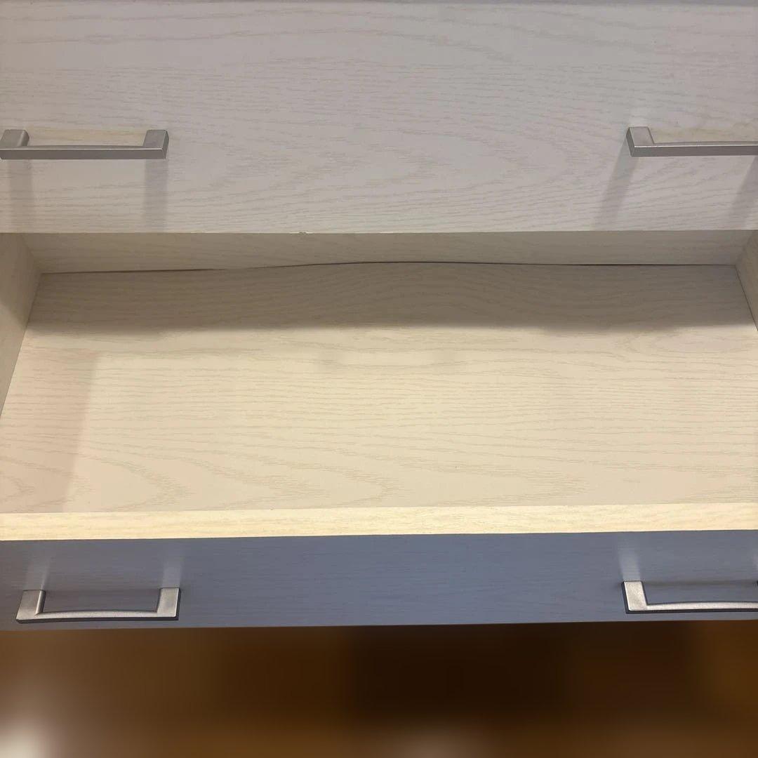 ニトリ　ホワイト 木製 チェスト 4段