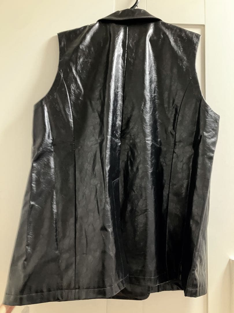 Ameri CRASH FAKE LEATHER N/S JACKET タグ付き