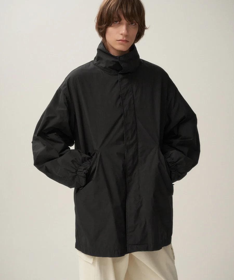 新品 25AW ATON AIR WEATHER 黒 04 ショートモッズコート