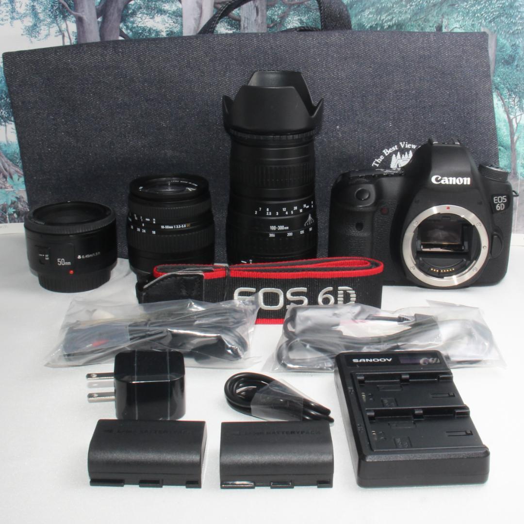 ☆はじめてのフルサイズ☆Canon EOS 6D 超望遠トリプルレンズセット