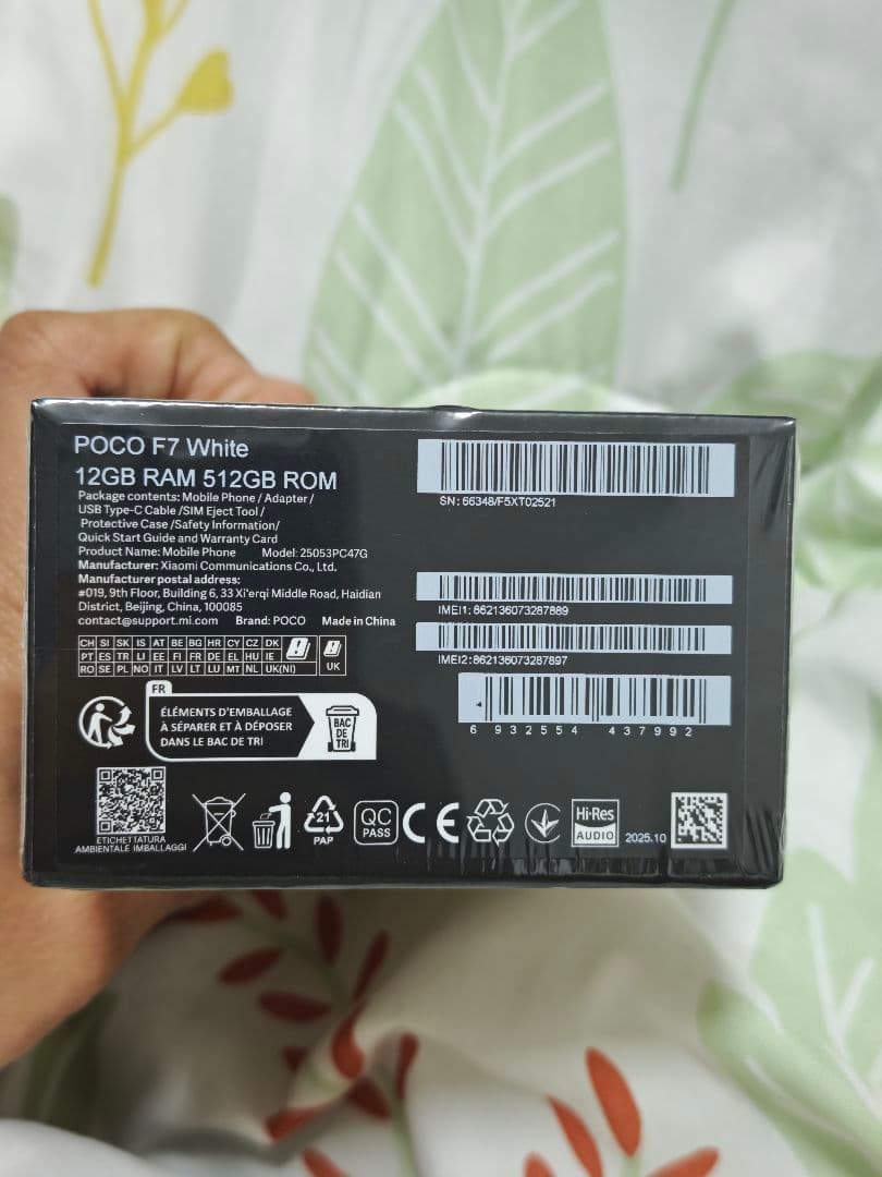 POCO F7 ホワイト 12/512 Global版SIM Free
