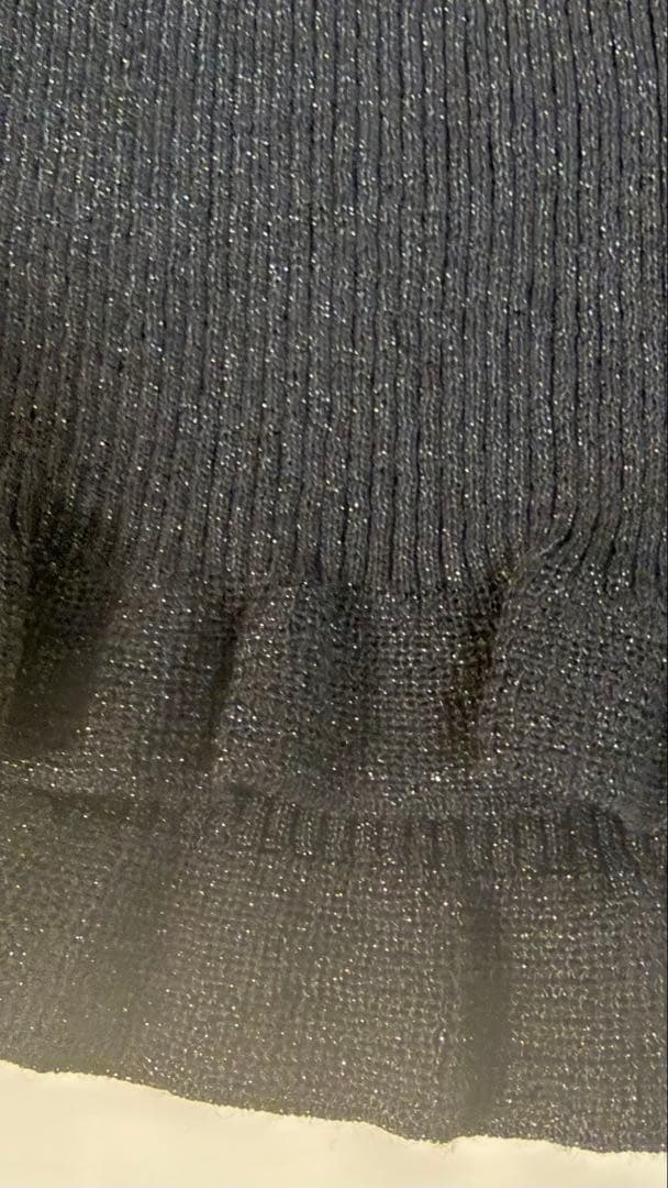 スーパービューティー❤︎ ラメ入り配色デザイン花モチーフニットアンサンブル44