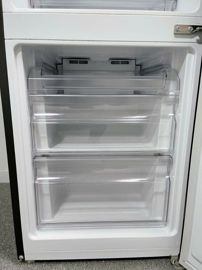 福岡配送、設置込み2022年製Haier JR-NF148CK ブラック冷蔵庫