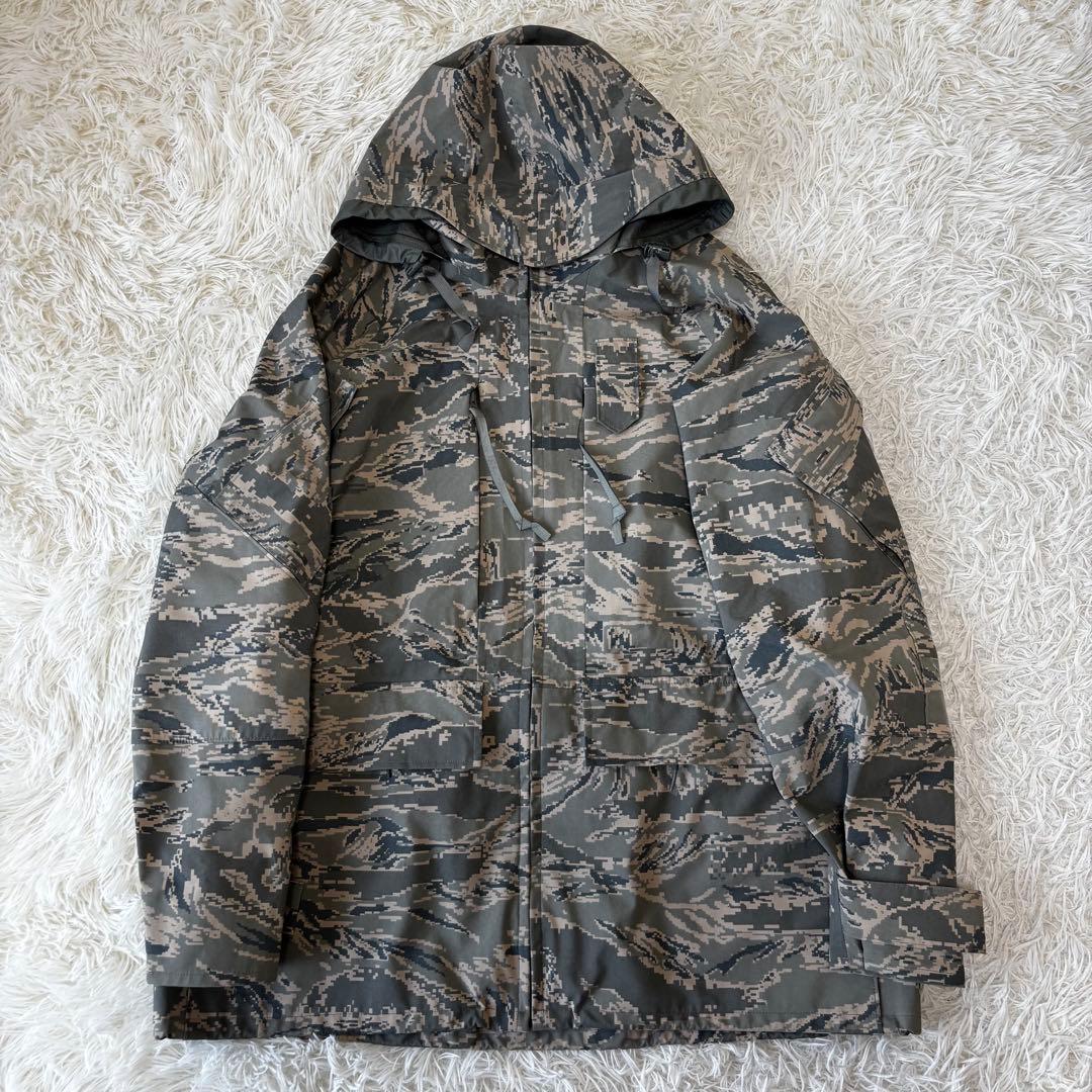 米空軍放出　ミリタリーゴアテックス　APECS タイガーカモ　全天候型パーカーL