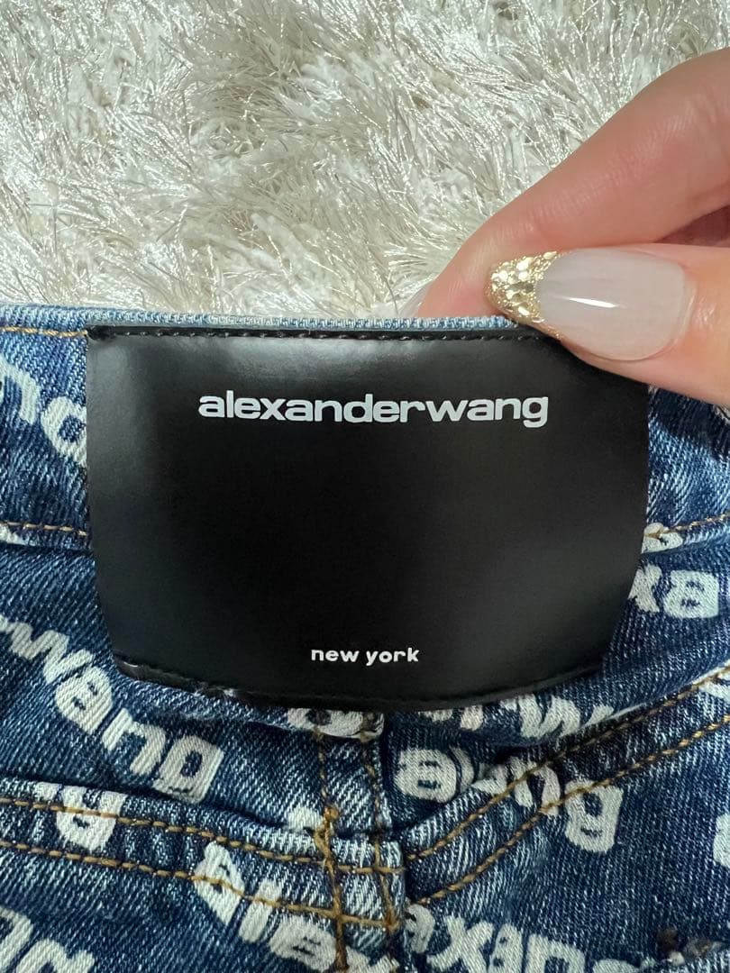 alexanderwang ロゴプリント ショートパンツ 28