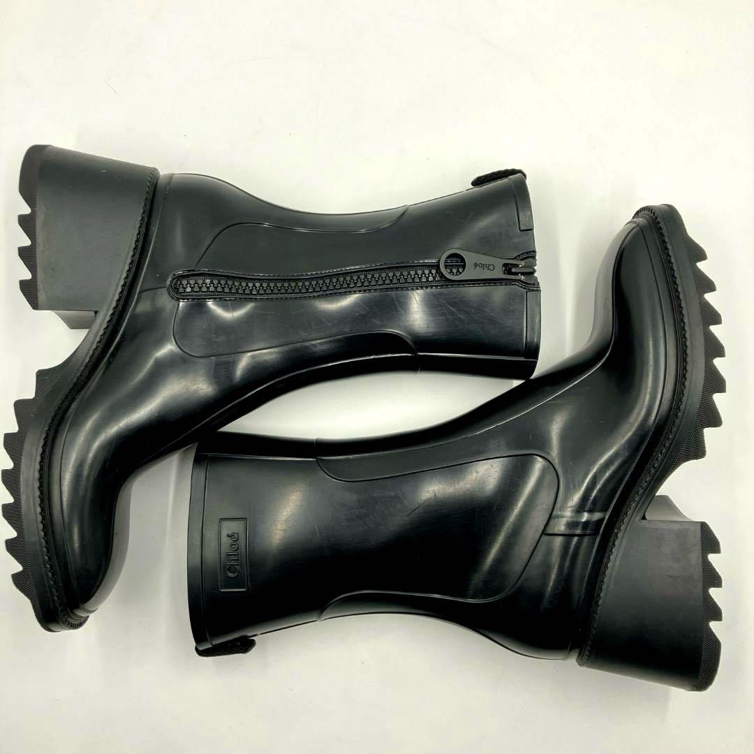 【美品】Chloé　8.6万 BETTY レインブーツ ラバー ブラック 40