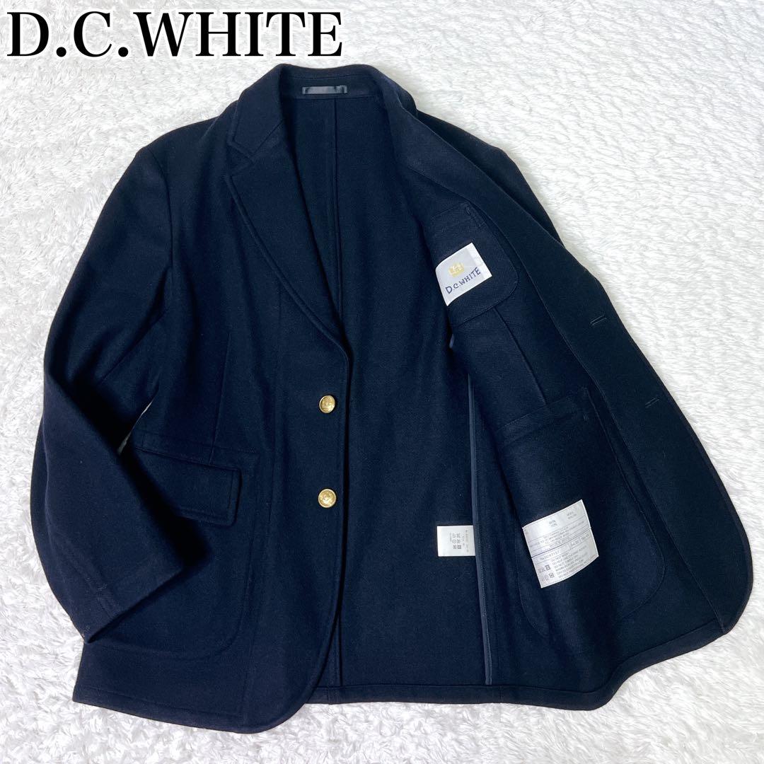 D.C.WHITE 紺ブレ 金ボタン テーラード 段返り3B ウール ブレザー