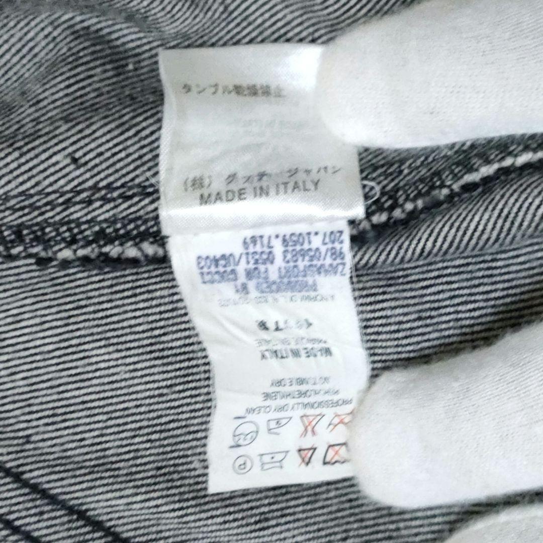 希少デザイン GUCCI Ｇジャン シェリーライン ブラック デニム イタリア製