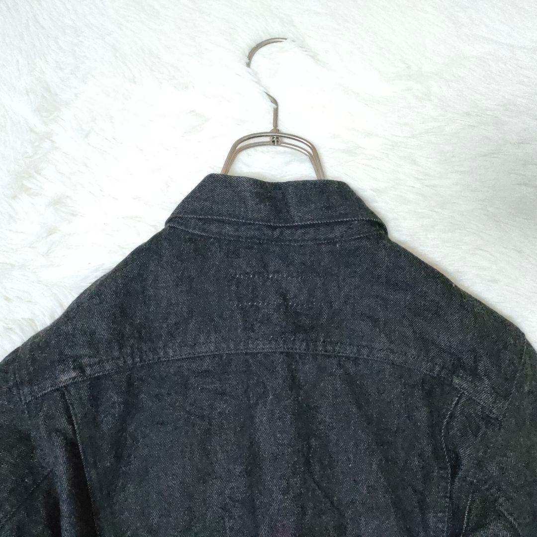 希少デザイン GUCCI Ｇジャン シェリーライン ブラック デニム イタリア製