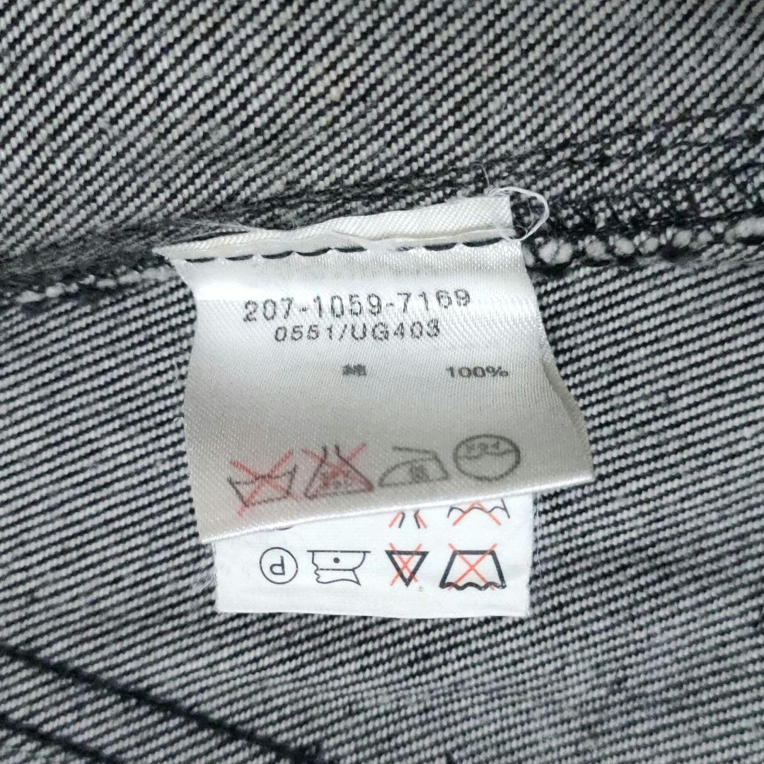 希少デザイン GUCCI Ｇジャン シェリーライン ブラック デニム イタリア製