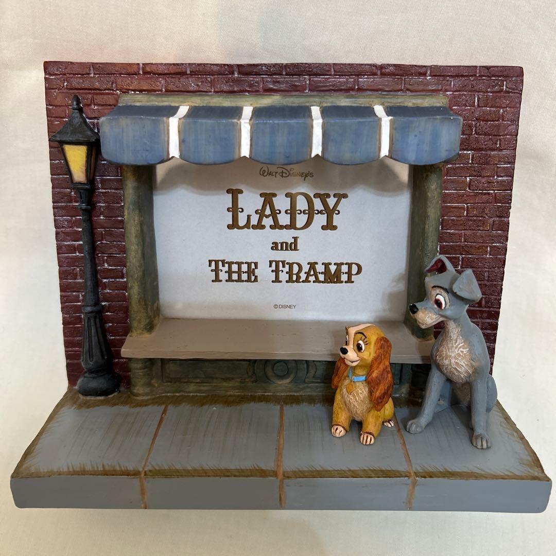 ディズニー　わんわん物語　レディ&トランプ　フォトフレーム　セトクラフト2005