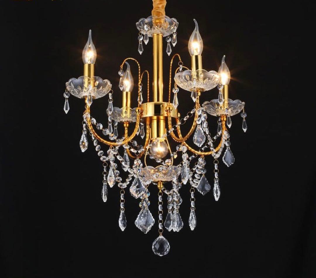 l*h様 クリスタルゴールドシャンデリア 5灯