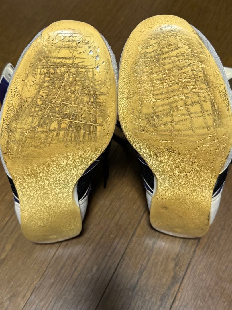 オーダーカラー　ASICS ボクシングシューズ 黒/紫 ハイカット