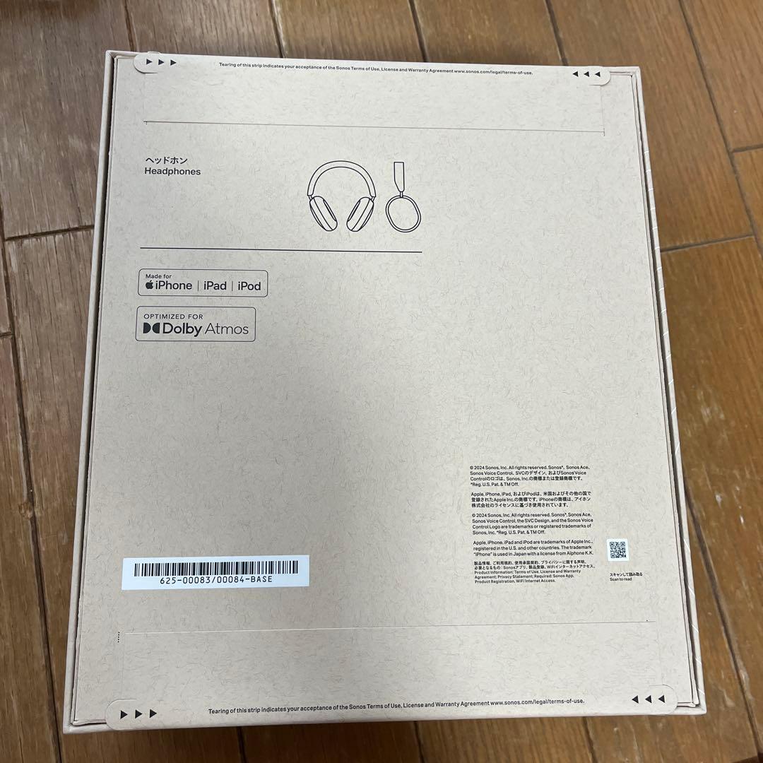 【新品未開封】Sonos Ace ワイヤレスヘッドホン ブラック 新品未開封