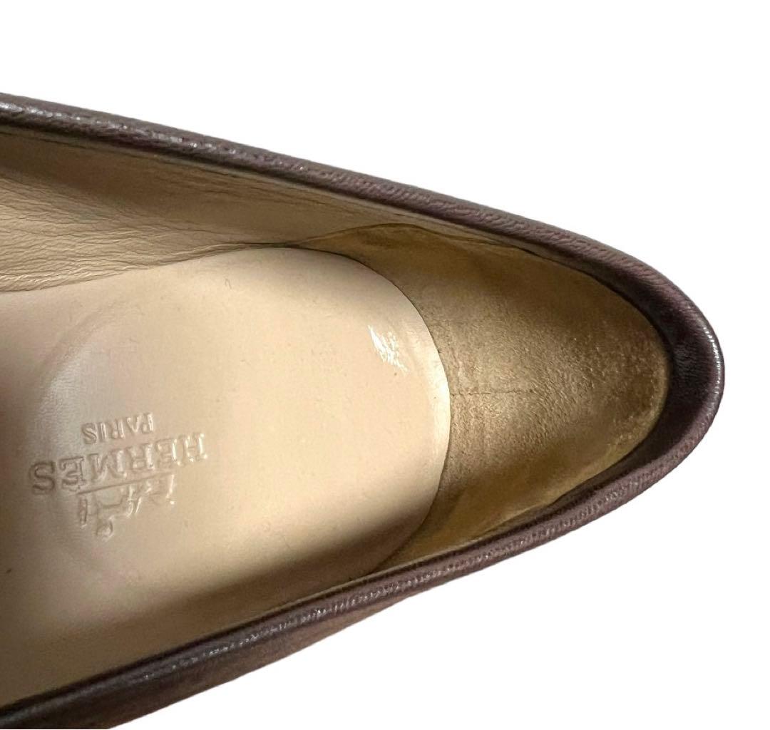 未使用　エルメス モカシン パリ　ブラウン サイズ41 1\2 伝統の定番モデル