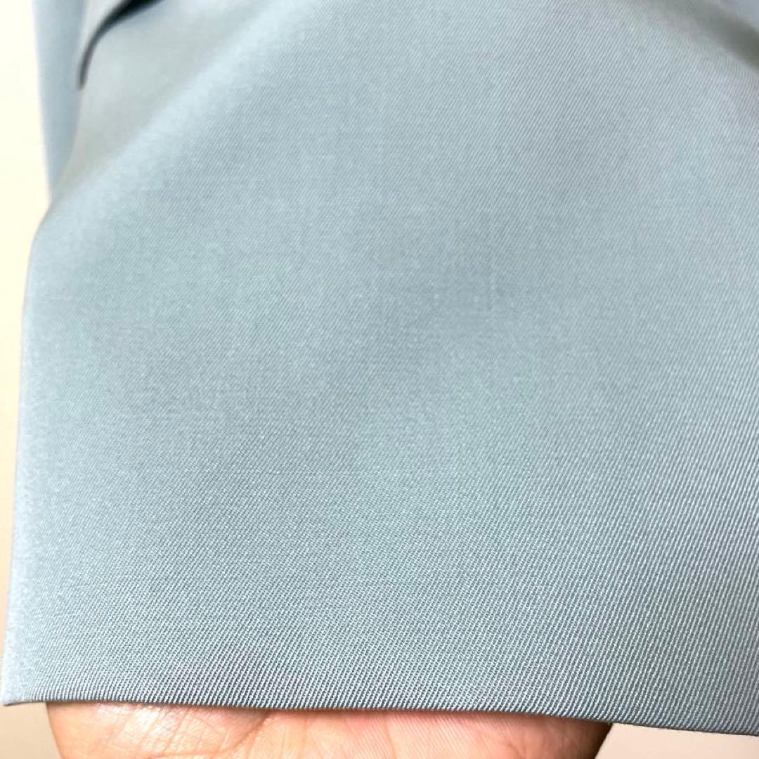 MaxMara 白タグ ブルー46 ダブルブレスト テーラード ロールアップ