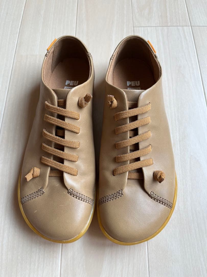 がちゃぴんさん専用 カンペール　PEU ベージュ レースアップシューズ