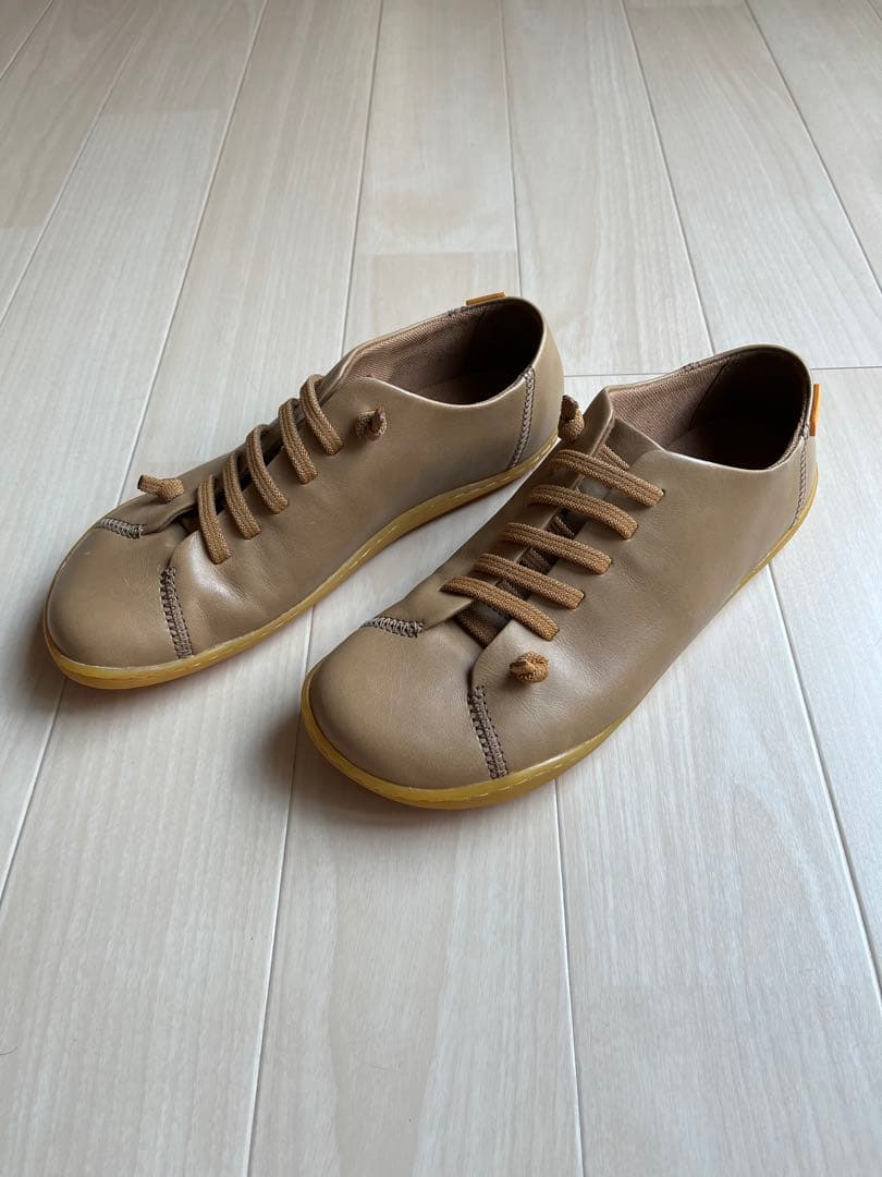 がちゃぴんさん専用 カンペール　PEU ベージュ レースアップシューズ