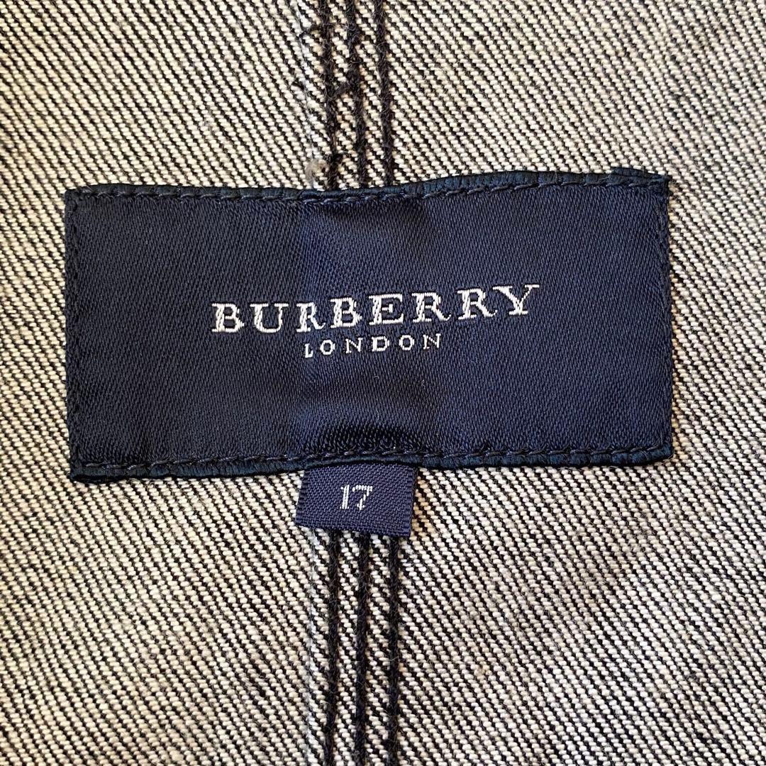 【美品】バーバリーロンドン　ストレッチデニムジャケット　ベルト付き　大きいサイズ