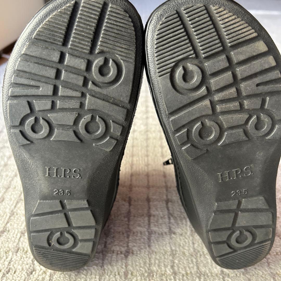 レザー ブラック ショートブーツ