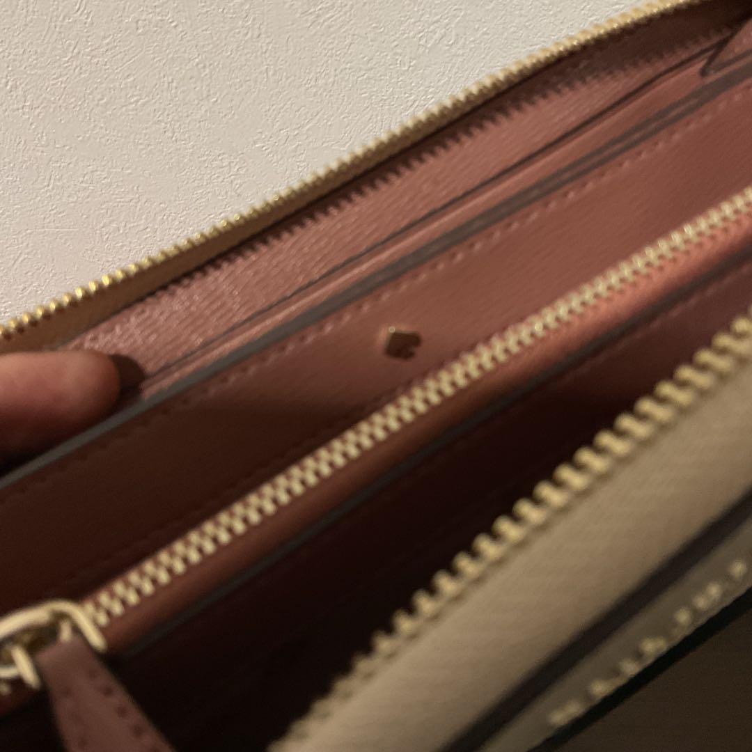 ☆開店セール☆ 新品未使用 美品 ケイトスペード レザー ロゴプレート 長財布