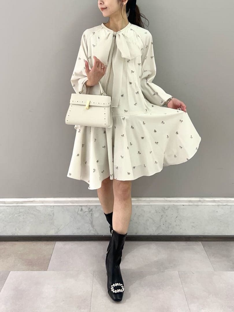 新品✴︎CELFORD セルフォード ビッグリボンフレアワンピース