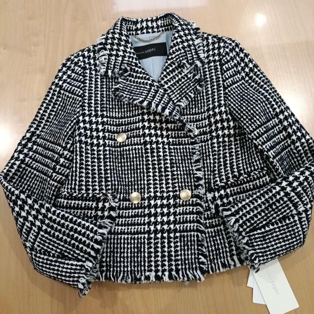 新品タグ付きノーリーズsophi 千鳥格子　ジャケット　金ボタン